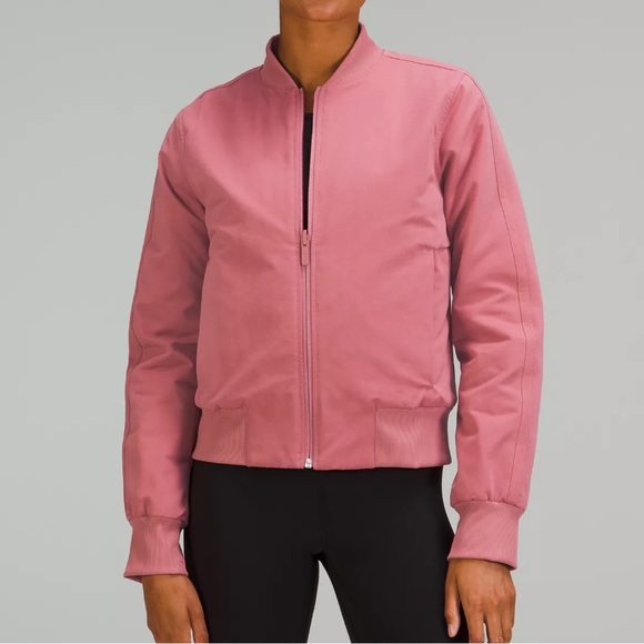 NWT Lululemon Non-Stop Cotton Bomber Jacket, Brier Rose - Picture 2 of 4
